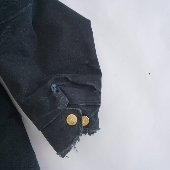 Vtg 90S Tough Duck Black Brown Corduroy Collar Heavyweight Cotton Detroit Jacket - Picture 15 of 16